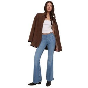 We The Free Keira Pull-On Flare Jeans - Out Of Sight Wash - Size 28